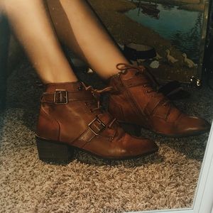 Forever21 Brown Heeled Booties
